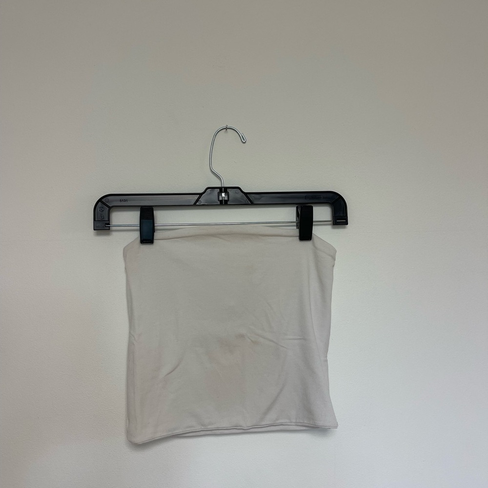 Brandy Melville White Strapless Tube Top